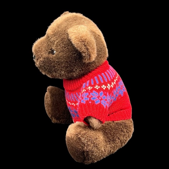 Vintage Y2K Polo Ralph Lauren 2000 14” Teddy Bear Plush Toy Nordic Knit Sweater - Picture 5 of 12